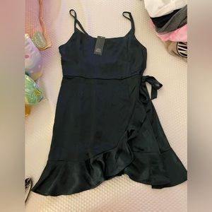 Emerald/Jade Green Wild Fable Satin Dress